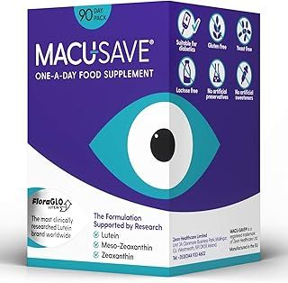 Food Supplement 90 Day Pack, Eye Health Food Capsules containing Lutein, Zeaxanthin and Meso-Zeaxanthin