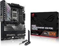 ASUS ROG Crosshair X670E Hero ATX motherboard, 18 + 2 power stages,PCIe 5.0, DDR5 support, five M.2 slots, USB 3.2 Gen 2x2 front-panel connector with Quick Charge 4+, USB4, Wi-Fi 6E