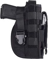 Gexgune Universal Tactical Gun Holster Right Hand Molle Pistol Holster Combat Airsoft Waist Belt Holster Black Tan Green Multicam For Right Hand (5 Colors Optional)