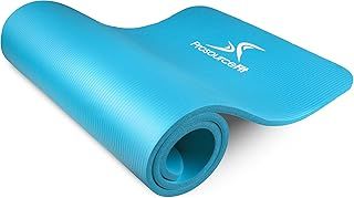 ProsourceFit 1 in Extra Thick Yoga Pilates Exercise Mat, Padded Workout Mat for Home, Non-Sip Yoga Mat for Men and Women