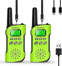 AWANFI Walkie Talkies for Kids Rechargeable, Long Range Walkie-Talkie with Li-Ion Battery, 2 Way Radios, Walky Talky with Flashlight,VOX,USB-C Cable, for Outdoor Camping, Kids Toy for 3-12 Years Old