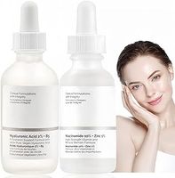 2pcs Niacinamide10%+Zinc 1% & Hyaluronic Acid 2% + B5,Niacinamide Serum to Control Excess Oil,Tackles Blemishes,Face Moisturizer Set,Minimises Pore,Anti Aging Serum for Face,Plump and Smooth Skin