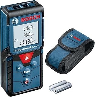 Bosch Professional laser measure GLM 40 (with memory function, measuring range: 0.15–40 m, 2 x 1.5 V batteries, protective bag)