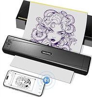 TATTMUSE Portable Tattoo Stencil Printer, Wireless Thermal Tattoo Printer, Tattoo Transfer Machine for Tattoo Beginners and Artists, Tattoo Printer with 10pcs Paper, Compatible with Smartphone PC