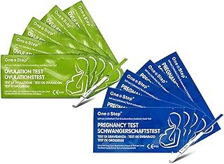 One Step 40 x Highly Sensitive Ovulation Strip Tests + 10 x Highly Sensitive Pregnancy Test Strips (Tests up to 6 Days Earlier)