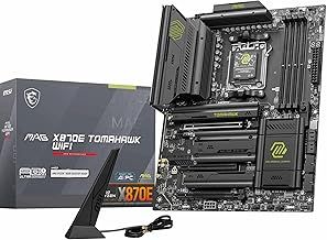 MSI MAG X870E TOMAHAWK WIFI Motherboard, ATX - Supports AMD Ryzen 9000/8000 / 7000 Processors, AM5-80A SPS VRM, DDR5 Memory Boost 8400+ MT/s (OC), PCIe 5.0 x16, M.2 Gen5, Wi-Fi 7, 5G LAN