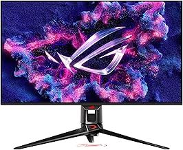 ASUS ROG Swift OLED PG32UCDM gaming monitor ― 32-inch 4K QD-OLED panel, 240Hz, 0.03ms (GTG), G-SYNC compatible, custom heatsink, graphene film, uniform brightness, 99% DCI-P3, True 10-bit, 90 W Type-C