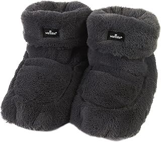 Warmies Microwavable Boots, Heatable Ladies Slipper Boots with French Dried Lavender, Soothing Warmth and Comfort, Steel Colour, One Size