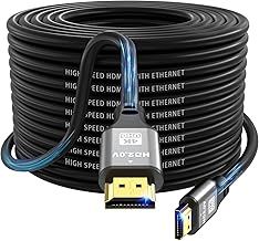 4K HDMI Cable 20m, High Speed HDMI 2.0 Cord 4K@60Hz 18Gbps, Ultra HD,Ethernet Audio Return,Video 4K,1080p,3D,Arc, HDR Compatible with Xbox,PS5/PS4,HDTV,Laptop ect(Silver)