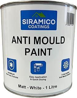 Anti-Mould Paint | 1 Litre | Superior 10 Year Anti Mould Resistant Paint for Bathrooms, Kitchens, Walls and Ceilings - Easy Brush & Roller Application