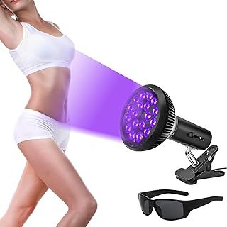 WHIPIN Ta-n-ning Lamp, Solarium Light Self Tanner Machine, Home Sunbathing Device, Multi-angle Irradiation, Eye Protection Purple Light Floor Lamp for Face, Body