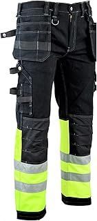 MS9 Mens Hi Viz Cargo Combat Holster Pockets Tactical Working Work Trouser Trousers Pants Jeans