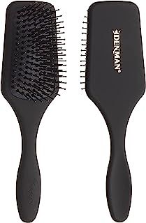 Denman (Black) Mini Paddle Cushion Hair Brush for Blow Drying, Detangling & On the Go Travel - Comfortable Styling, Straightening & Smoothing - For Women and Men, D84