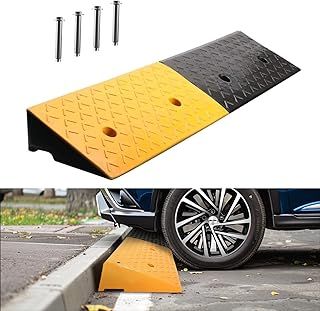 5" Kerb Ramps for Cars Heavy Duty Rubber Ramps 100 x 30 x 13cm Mobility Scooter Ramp Curb Ramp for Wheelchair 10T Load Capacity