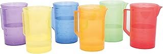 tickit 6 Piece Translucent Colour Jug Set , Sand, Water Messy Play Cups , Educational Toys , Sensory Toys , Ages 18+ Months