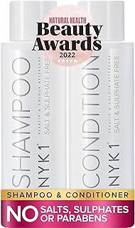 NYK1 Sulphate Free Hair Shampoo And Conditioner Set (500ml x2) Sulfate Free Shampoo And Conditioner Sets for Extensions, Colour and Keratin Treatment - Gentle Cleansing and Prevents Breakage