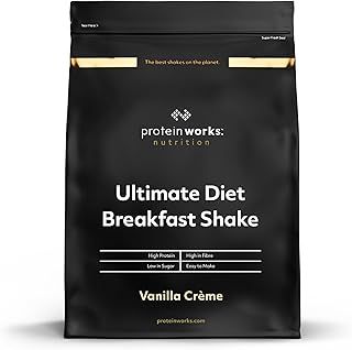 Protein Works - Ultimate Diet Breakfast Shake , Low Calorie Breakfast Shake , High Protein , Low Sugar Breakfast , 9 Servings , Vanilla Crème , 500g