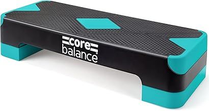 Exercise Step 2 Level Height Adjustable 10cm/15cm, Aerobic Stepper for Home Gym, Fitness Training, Cardio, Weights, Yoga, Workout, Non Slip Platform & Feet (L69cm x W28cm x H10/15cm)