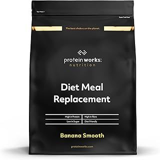 Protein Works - Diet Meal Replacement, Nutrient Dense Complete Meal, Immunity Boosting Vitamins, Affordable, Healthy And Quick, 14 Meals, Banana Smooth, 1kg
