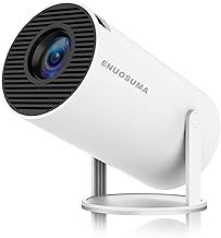 Mini Projector,Support 4K 1080P Portable Projector with Dual Band WIFI6 5G Wireless 5.0 Bluetooth Android 11, 200 ANSI Lumens, 180° Rotatable, Auto Keystone Correction, 35"-130" Screen Video Projector