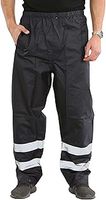 Mens Hi Vis Safety Over Trouser Waterproof Rain Trousers Work High Viz Visibility Pants