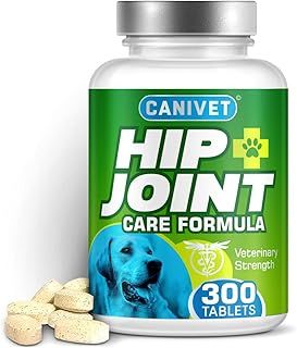 Dog Joint Care Supplements | 300 Tablets | With Green Lipped Mussel, Glucosamine & Chondroitin, Turmeric, MSM, Hyaluronic Acid, Manganese and Vitamins for dog joint care. Aids stiff joints.