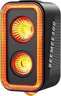 SEEMEE 300 Bike Taillight,300 Lumen Bike Tail Light,5 Night & Daytime Modes,Smart Brake Sensor IPX6 Waterproof USB-C Rechargeable Rear Bike Light for Night Riding