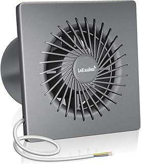 Exhaust Fan with Backdraft Damper, Bathroom Extractor Fan 100mm, Bathroom Ceiling Extractor Fan Powerful 100m³/H Airflow for Kitchen Bathroom Office Cockloft Garage