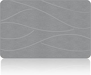 Diatomite Stone Bath Mat Super Absorbent Quick Dry Easy to Clean Non Slip Versatile Mat for Bathroom, Kitchen, and More - 40x60 cm (Diatomite, Grey)