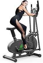 Neezee Elliptical Cross Trainer, Upgraded Cross Machine with LCD Monitor - 2 in 1 Exercise Bike Workout Machine Max Weight 265LBS