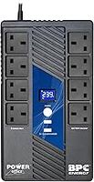 BPC Energy UPS Power Supply UK - 1000VA UPS with 8 Outlets - UK Plug BS1363A - Surge Protected | Reliable Computer Uninterruptible Power Supply Units for Home & Office