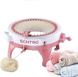 Zeya_Zezirdas Knitting Machine, 48 Knitting Needles with Row Counter, Smart Rotary Double Weaving, Flat Panel Knitting, Great Gift Idea for Adult/Kids Beginners
