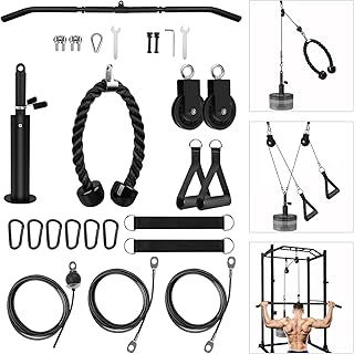 LFJ Fitness Cable Pulley System LAT Pulldown and Lift Cable Machine Home Gym Muscle Arm Strength Training Equipment