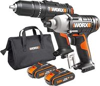 WORX WX902 18V Impact Hammer Drill Cordless Twin Pack with 2 Batteries and Charger