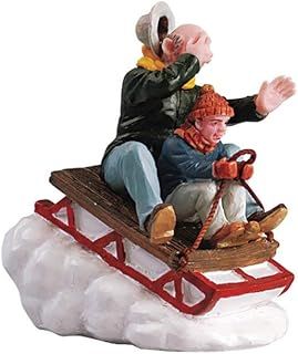 Lemax Christmas Village Sledding With Gramps - 52084