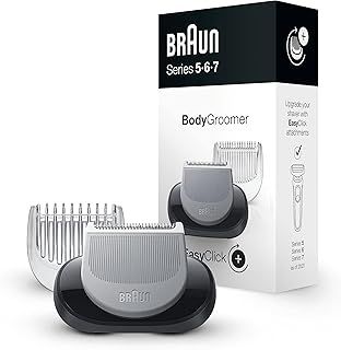 Braun EasyClick Body Groomer Attachment For New Generation Series 5, 6 and 7 Electric Shaver With Three Different Trimming Lengths, Grey