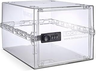 Lockabox One™ Crystal | Premium Lockable Storage Box | 10 Litre Combination Lock Box For Food, Medicine & Home Safety | BPA-Safe