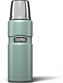 Thermos Stainless King 470ml Multi- Purpose Thermos Flask - Original-Style Flask can be Used as Travel Mug or Insulated Water Bottle for Daily Commute & Weekend Adventures – Duck Egg 5- Year Warranty