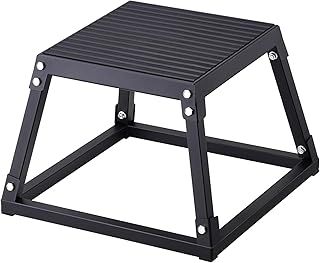 VEVOR Plyometric Jump Box, 12 Inch Plyo Box, Steel Plyometric Platform and Jumping Agility Box, Anti-Slip Fitness Exercise Step Up Box for Home Gym Training, Conditioning Strength Training