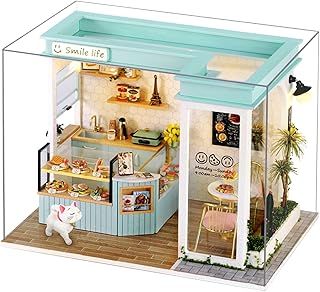 DIY Wooden Dollhouse Handmade Miniature Kit- Cake Diary Model & furniture