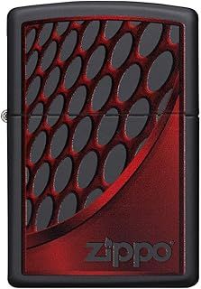 Zippo Windproof Lighter - Classic Model - Red and Chrome Brass - Refillable for a Lifetime Use - Adjustable Flame - Gift Box - Metal Construction - Made in USA