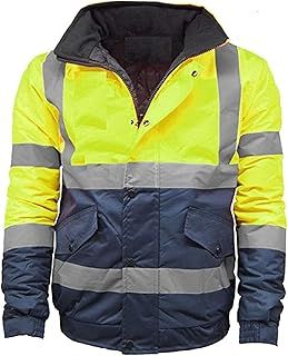 KENTEX ONLINE - High Visibility Jackets | Winter Jackets for Men | Bomber Jacket | Hi vis Jacket | Concealed Hood | Polyester | Premium quality | Mulit-Pockets