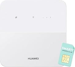 Huawei B320 300Mbps Wireless 4G+LTE Low-Cost WiFi Router, Micro SIM Slot Unlocked, Connect 32 Devices - No Configuration Required, Secure Network & Parental Control - UK plug