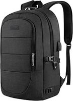 Anti-Theft Laptop Backpack, 15.6-17.3 inch Business Laptop Rucksack Bag with USB Charging Port & Lock, Water Resistant Travel Backpack Computer Bag for Women Men, Black