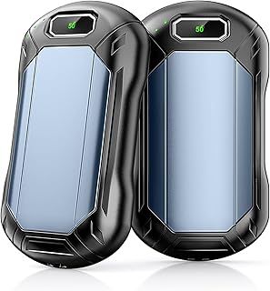 8000mAh Hand Warmers Rechargeable 2 Pack, Electric Portable Pocket Heater, Dual-Sided Safe Heating, Reusable Hand Warmer for Outdoor, Hunting, Golf, Camping, Winter Gifts for Women Men