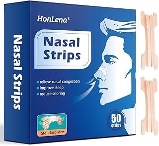 Nasal Strips,50 Count Anti Snoring Devices,Nose Strip to Stop Snoring and Relieve Nasal Congestion,Drug-Free,Help You Breathe Through Your Nose & Improves Sleep, Stop Snoring Aids for Men & Women