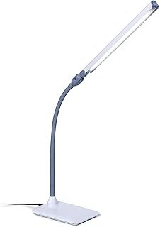 Daylight UnoPro Table - New, 6,000K LEDs, 1,150 Lux, 4 Brightness Levels, Anti-Glare Shade, Flexible Arm, Pivoting Head Joint - Ideal for Sewing, Reading, Crafts - White