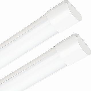 LED Batten Light 5FT, LED Garage Lighting 5FT 45w 5050lm 6500K Cool White. Integrated Tube Light is Suitable for Homes, Workshops, Offices, School Cafeterias.(5FT_150cm, Pack of 2)