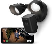 Ring Floodlight Cam Wired Plus | Outdoor Security Camera 1080p HD Video, LED Floodlights, Siren, Wifi, Hardwired | alternative to CCTV system | 30-day free trial of Ring Home | Black