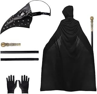 Lifreer Halloween Costume for Men, Plague Doctors Mask, Steampunk Bird Mask for Adult, Halloween Mask for Gothic Costume Props
